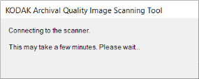 KODAK Archival Quality Image Scanning Tool Connecting to Scanner